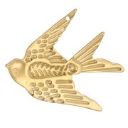 Bird pendant 37x31 mm Stainless steel 304 Gold x 1