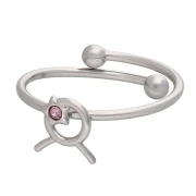 Adjustable Zodiac Sign Ring - Taurus - 304L Stainless Steel - Purple x1
