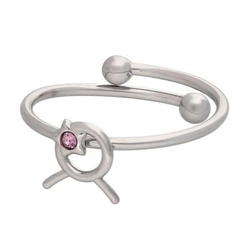 Adjustable Zodiac Sign Ring - Taurus - 304L Stainless Steel - Purple x1