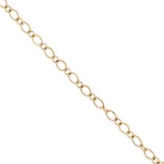 6.4 mm Alternating Fancy Link Chain - Gold-Plated 304 Stainless Steel x 1 m