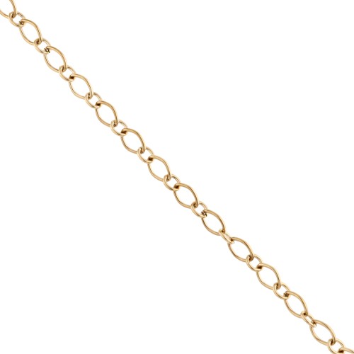 6.4 mm Alternating Fancy Link Chain - Gold-Plated 304 Stainless Steel x 1 m