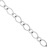 6.3 mm Alternating Fancy Link Chain - 304 Stainless Steel x 1 m