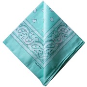 Mint - 100% cotton bandana - Cashmere pattern - Mint green x1 100% cotton bandana - Cashmere pattern - Mint green x1