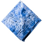 Bandana 100% cotton - Cashmere pattern - faded effect - Blue x1
