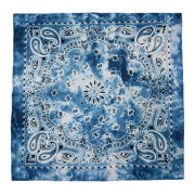 Bandana 100% cotton - Cashmere pattern - faded effect - Blue x1