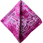 Fuschia - Bandana 100% cotton - Cashmere pattern - faded effect - Fuchsia x1 Bandana 100% cotton - Cashmere pattern - faded effect - Fuchsia x1