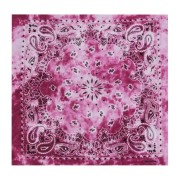 Bandana 100% cotton - Cashmere pattern - faded effect - Fuchsia x1