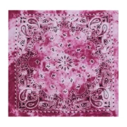 Bandana 100% cotton - Cashmere pattern - faded effect - Fuchsia x1