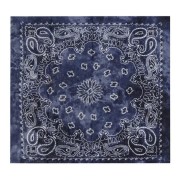 Bandana 100% cotton - Cashmere pattern - faded effect - Navy blue x1