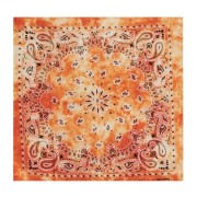 Bandana 100% cotton - Cashmere pattern - faded effect - Orange x1