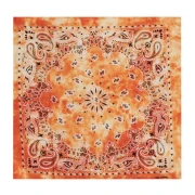 Bandana 100% cotton - Cashmere pattern - faded effect - Orange x1