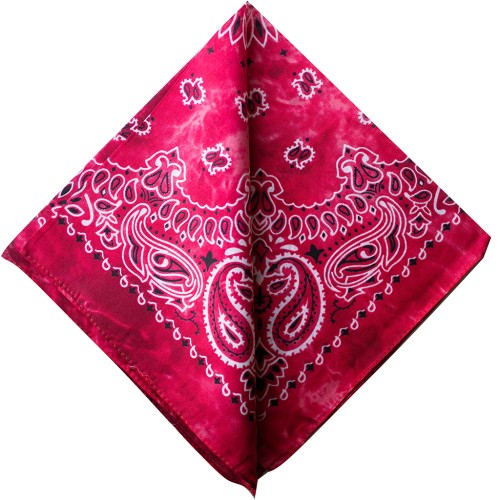 Bandana 100% cotton - Cashmere pattern - faded effect - Red x1