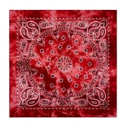 Bandana 100% cotton - Cashmere pattern - faded effect - Red x1
