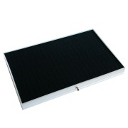 110-Compartment Ring Tray, 35.5 x 29.5 cm, Black Jewelry Carrying Case