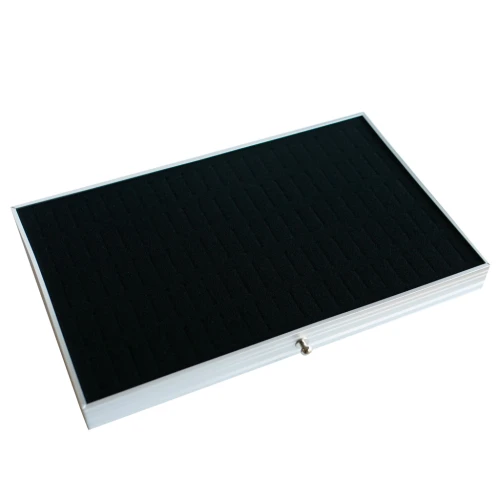 110-Compartment Ring Tray, 35.5 x 29.5 cm, Black Jewelry Carrying Case