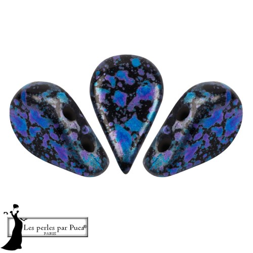 Amos® Glass Beads by Puca® 5x8 mm - Enamel Blue x10g
