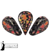 Amos® Glass Beads by Puca® 5x8 mm - Orange Enamel x10g