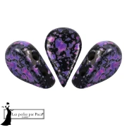 Amos® Glass Beads by Puca® 5x8 mm - Enamel Purple and Pink x10g