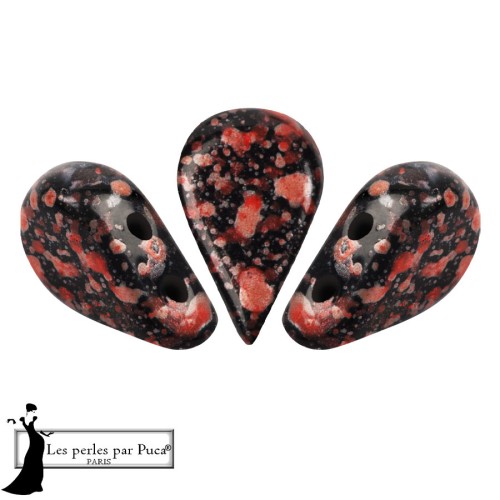 Amos® Glass Beads by Puca® 5x8 mm - Enamel Red x10g