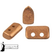 Piros® Glass Beads by Puca® 2x5 mm - Apricot Metallic Matte x10g