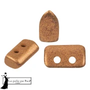 Piros® Glass Beads by Puca® 2x5 mm - Apricot Metallic Matte x10g