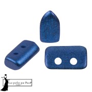 Piros® Glass Beads by Puca® 2x5 mm - Caribbean Blue Metallic Matte x10g