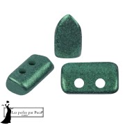 Piros® Glass Beads by Puca® 2x5 mm - Green Forest Metallic Matte x10g