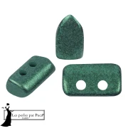 Piros® Glass Beads by Puca® 2x5 mm - Green Forest Metallic Matte x10g
