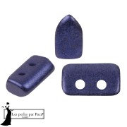 Piros® Glass Beads by Puca® 2x5 mm - Royal Blue Metallic Matte x10g