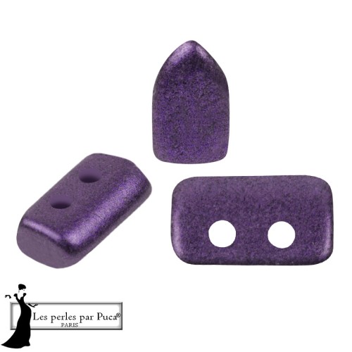 Piros® Glass Beads by Puca® 2x5 mm - Ultra Violet Metallic Matte x10g