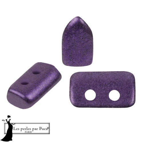 Piros® Glass Beads by Puca® 2x5 mm - Ultra Violet Metallic Matte x10g