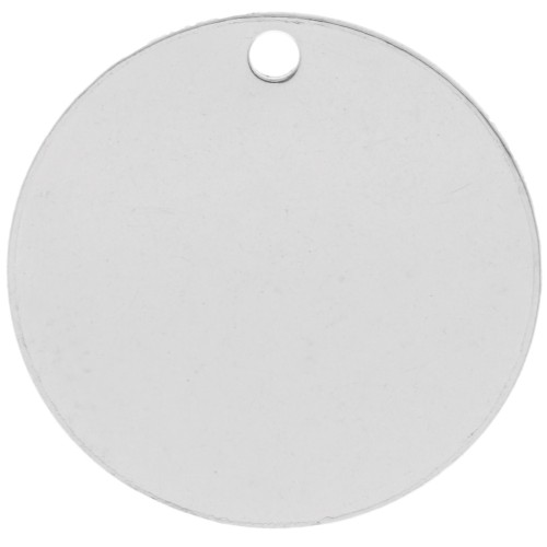 16 mm engraving sequin - 0.4 mm thick - 925 Sterling Silver x1