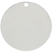 18 mm engraving sequin - 0.4 mm thick - 925 Sterling Silver x1