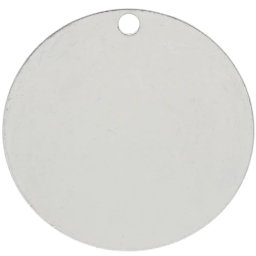 18 mm engraving sequin - 0.4 mm thick - 925 Sterling Silver x1