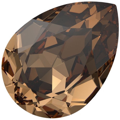 PureCrystal 4320 Pear-Shaped Cabochon 6x4 mm - Reinvented Light Smoked Topaz x1