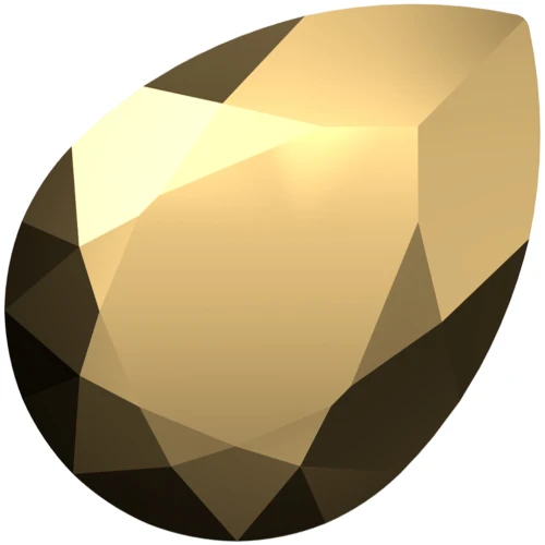 PureCrystal 4320 Cabochon, 6x4 mm - Crystal Aurum x1