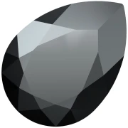 PureCrystal 4320 Cabochon, 6x4 mm - Jet Hematite x1