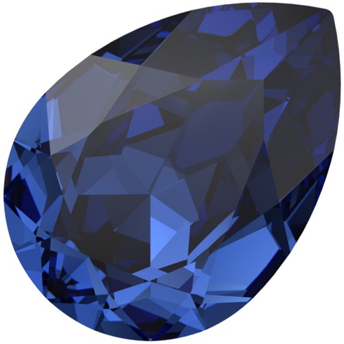 PureCrystal 4320 Cabochon, 6x4 mm - Reinvented Dark Sapphire x1