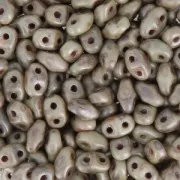 MiniDuo 2x4mm Opaque White Travertin Dark Mat x10g