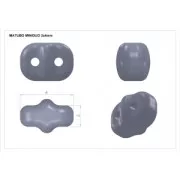 MiniDuo 2x4mm Opaque White Travertin Dark Mat x10g