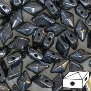 Diamonduo 2-hole 5x8mm Jet Hematite x10g|raw }}