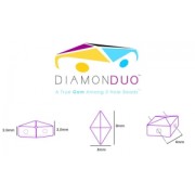 Diamonduo 2-hole 5x8mm Jet Hematite x10g