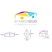 Diamonduo 2-hole 5x8mm Jet Hematite x10g