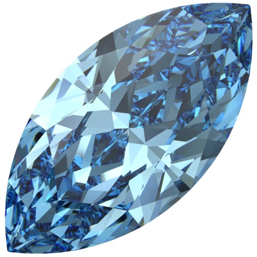 PureCrystal 4210 navette, 10x5 mm - Aquamarine x1