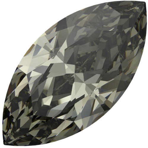 PureCrystal 4210 navette, 10x5 mm - Black Diamond x1