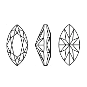 PureCrystal 4210 navette, 10x5 mm - Black Diamond x1