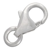 7 mm Lobster Clasp with open ring - 925 Sterling Silver x1