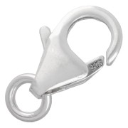 10 mm Lobster Clasp with open ring - 925 Sterling Silver x1