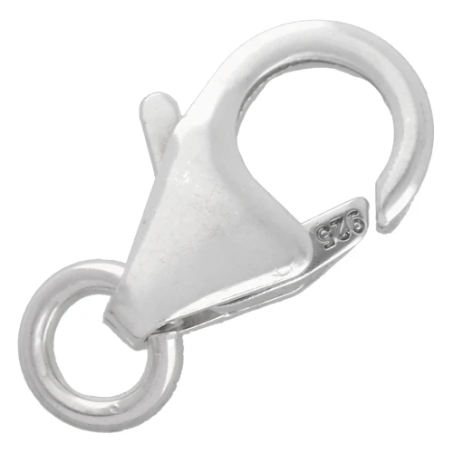 10 mm Lobster Clasp with open ring - 925 Sterling Silver x1