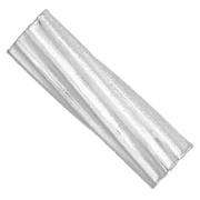 Ribbed tube bead, 10x3 mm - 925 Sterling Silver x1